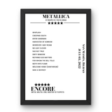 Metallica July 03, 2022 San Mamés Bilbao Setlist Poster - Setlist