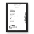 Metallica July 06, 2019 Olympiastadion Berlin Setlist Poster - Setlist