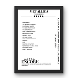 Metallica July 16, 2019 Kantolan Tapahtumapuisto Hämeenlinna Setlist Poster - Setlist