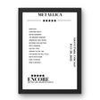 Metallica July 28, 2022 Grant Park Chicago Setlist Poster - Setlist