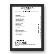 Metallica June 11, 2019 Johan Cruijff ArenA Amsterdam Setlist Poster - Setlist