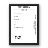 Metallica June 12, 2024 Parken Stadium Copenhagen Setlist Poster - Setlist