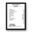 Metallica June 13, 2019 RheinEnergieStadion Cologne Setlist Poster - Setlist