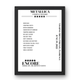 Metallica June 19, 2022 Visarno Arena Firenze Florence Setlist Poster - Setlist