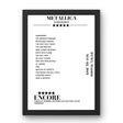 Metallica May 03, 2019 IFEMA Madrid Setlist Poster - Setlist