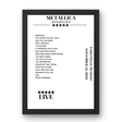 Metallica November 12, 2023 Ford Field Detroit Setlist Poster - Setlist