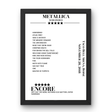 Metallica November 28, 2018 Taco Bell Arena Boise Setlist Poster - Setlist