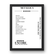 Metallica October 08, 2021 Discovery Park Sacramento Setlist Poster - Setlist