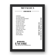 Metallica October 10, 2021 Discovery Park Sacramento Setlist Poster - Setlist