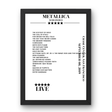 Metallica September 08, 2019 Chase Center San Francisco Setlist Poster - Setlist