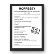 Morrissey July 23, 2023 Aylesbury Waterside Theatre Aylesbury Setlist Poster - Setlist