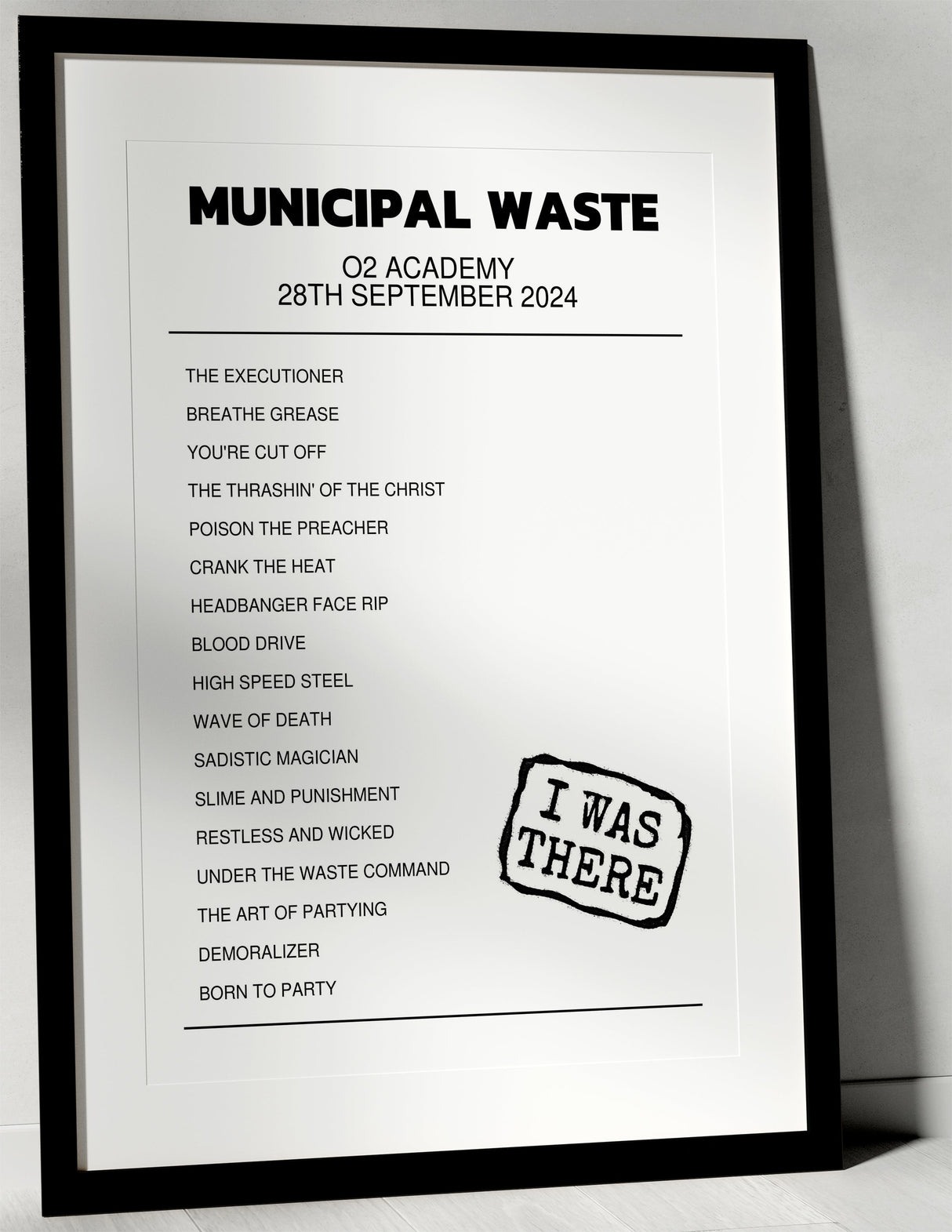 Municipal Waste 28th September 2024 O2 Academy Birmingham I Was There - Setlist