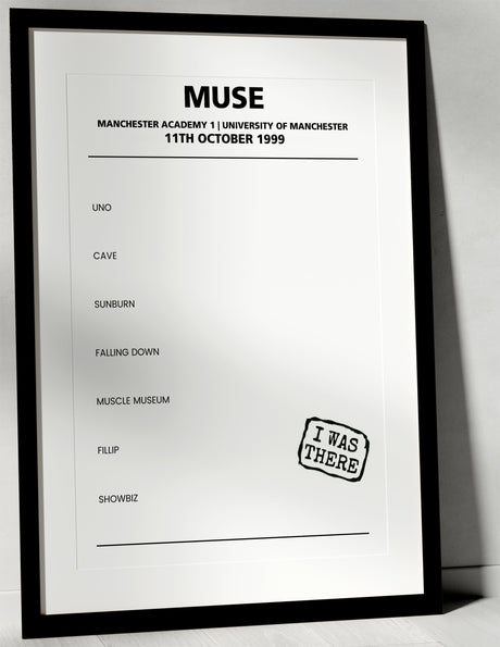 Muse 11th October 1999 Manchester Academy 1, University of Manchester Manchester - Alternate - Setlist