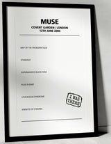 Muse 12th June 2006 Covent Garden London - Alternate - Setlist