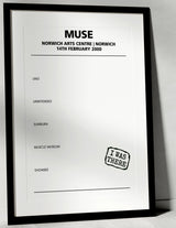 Muse 14th February 2000 Norwich Arts Centre Norwich - Alternate - Setlist