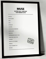 Muse 15th March 2015 Ulster Hall Belfast - Alternate - Setlist