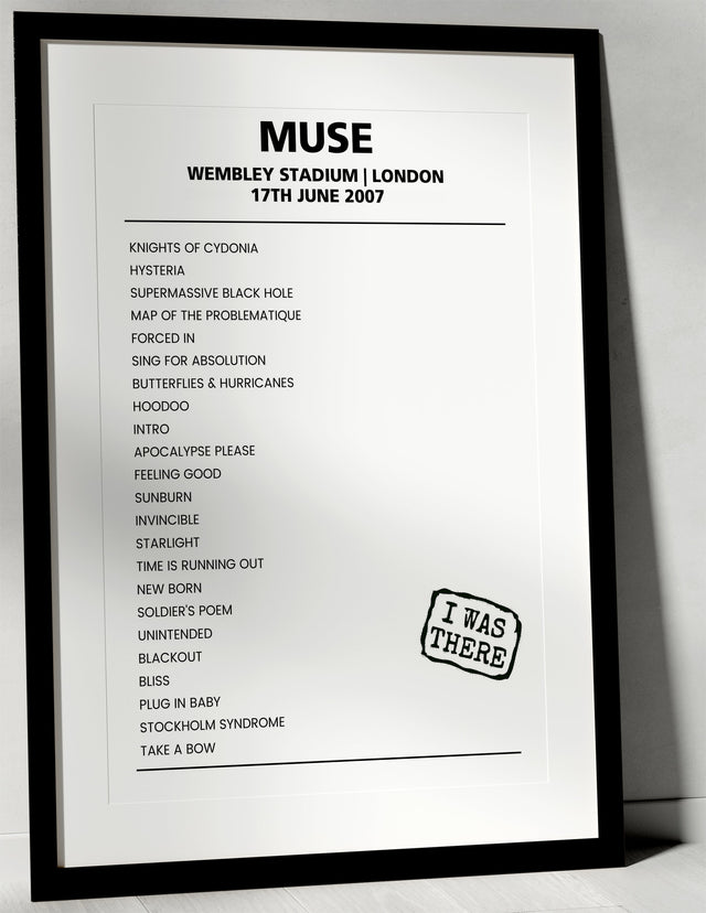 Muse 17th June 2007 Wembley Stadium London - Alternate - Setlist