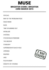 Muse 23rd March 2015 Brighton Dome Brighton - Alternate - Setlist