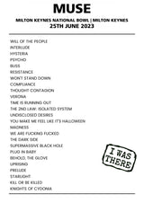 Muse 25th June 2023 Milton Keynes National Bowl Milton Keynes - Alternate - Setlist