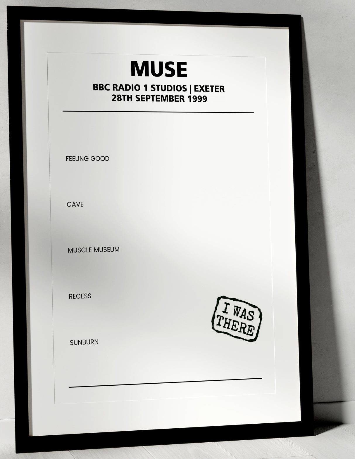 Muse 28th September 1999 BBC Radio 1 Studios Exeter - Alternate - Setlist