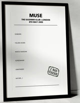 Muse 8th May 2000 The Kashmir Klub London - Alternate - Setlist