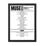 Muse London May 26, 2013 Replica Setlist - Setlist