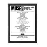 Muse Newport June 19, 2022 Replica Setlist - Setlist