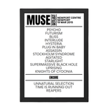 Muse Newport March 19, 2015 Replica Setlist - Setlist