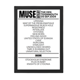 Muse Teignmouth September 5, 2009 Replica Setlist - Setlist