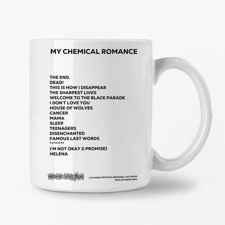 My Chemical Romance Las Vegas 19th October 2024 Setlist Mug - Setlist