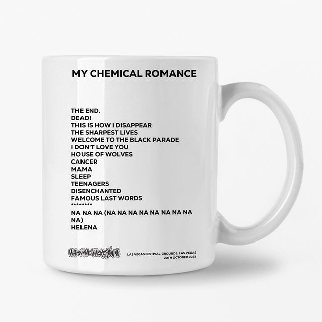 My Chemical Romance Las Vegas 20th October 2024 Setlist Mug - Setlist