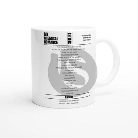 My Chemical Romance Warrington May 2022 Setlist Mug - Setlist