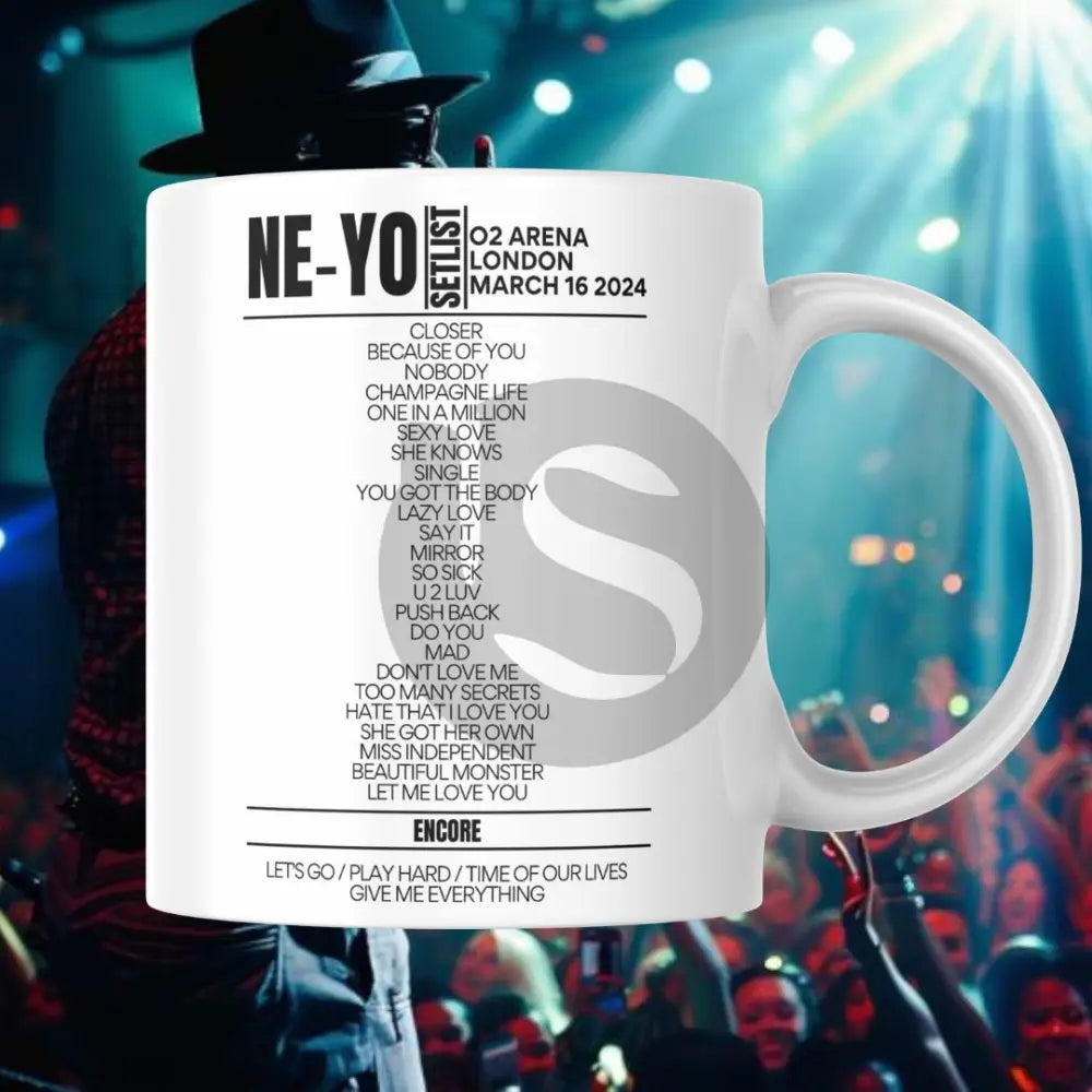 NE-YO London March 16 2024 Setlist Mug - Setlist