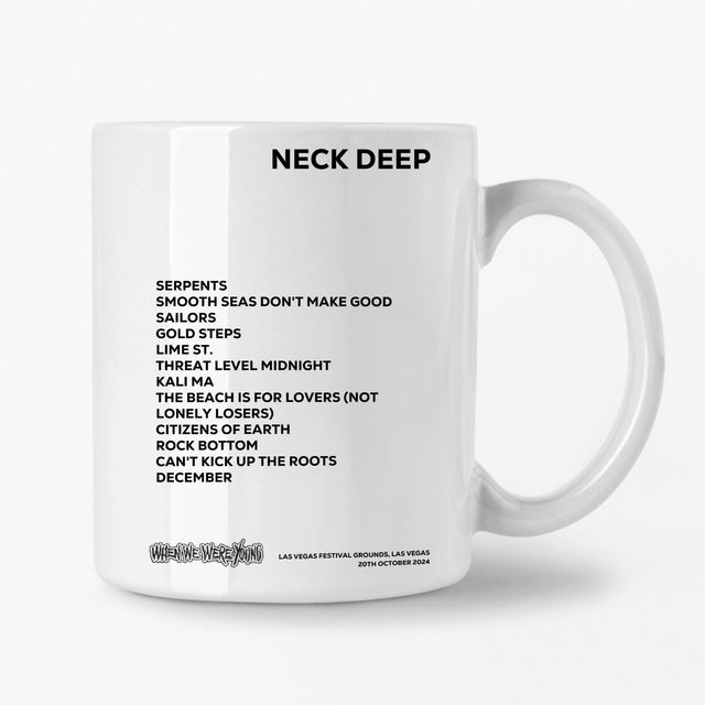 Neck Deep Las Vegas 20th October 2024 Setlist Mug - Setlist