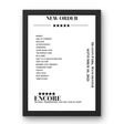 New Order September 10, 2021 Heaton Park Manchester Setlist Poster - Setlist