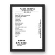 Niall Horan Co - op Live Manchester 27 August 2024 Setlist Poster - Setlist