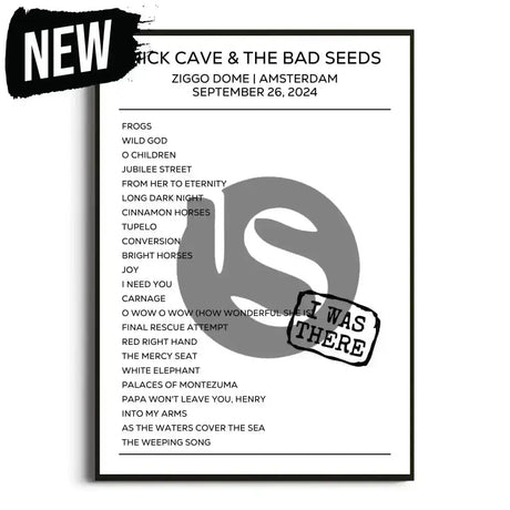 Nick Cave & the Bad Seeds Amsterdam 26th September 2024 Setlist - I Was There - Setlist