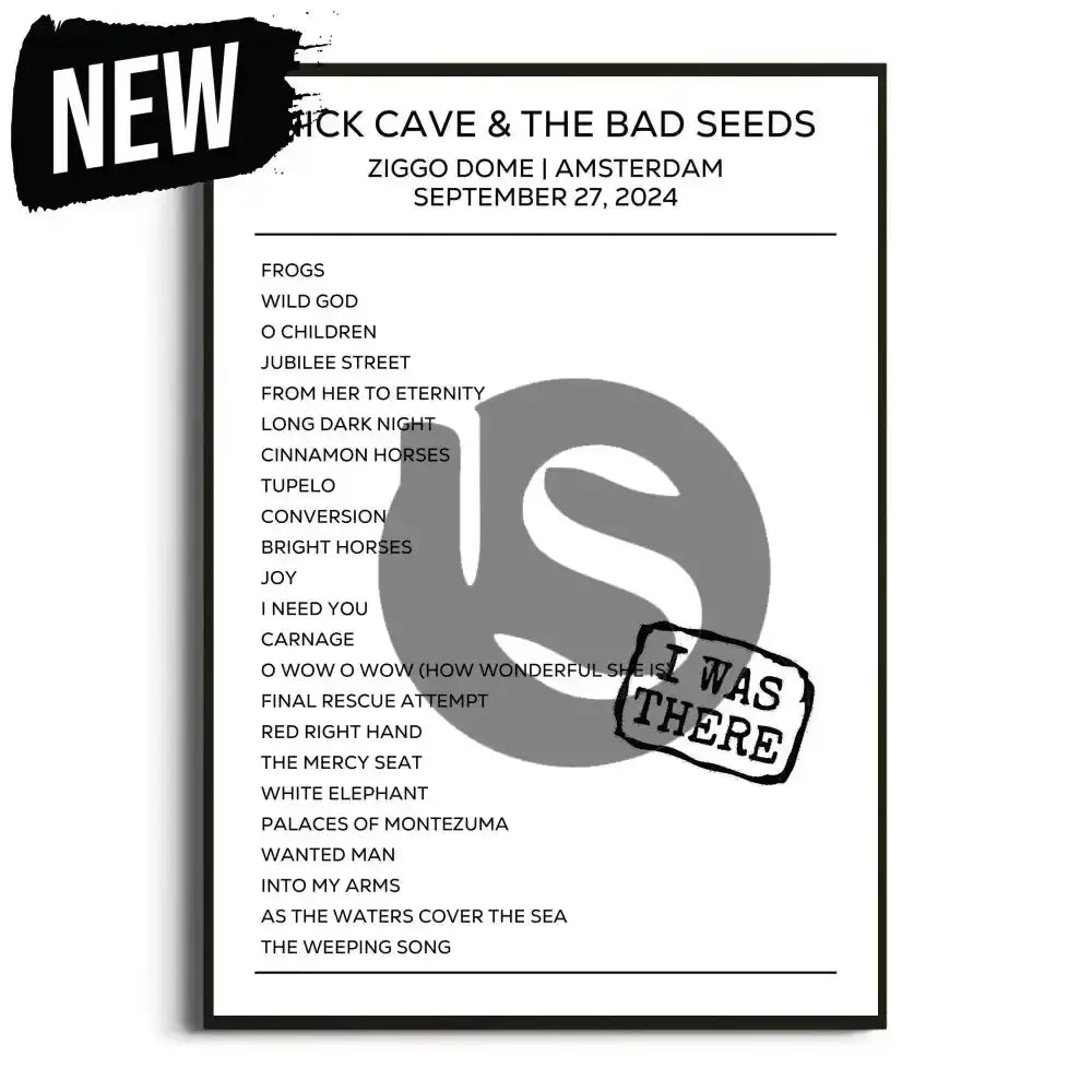 Nick Cave & the Bad Seeds Amsterdam 27th September 2024 Setlist - I Was There - Setlist