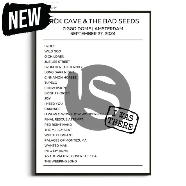 Nick Cave & the Bad Seeds Amsterdam 27th September 2024 Setlist - I Was There - Setlist