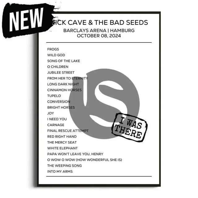 Nick Cave & the Bad Seeds Hamburg 8th October 2024 Setlist - I Was There - Setlist