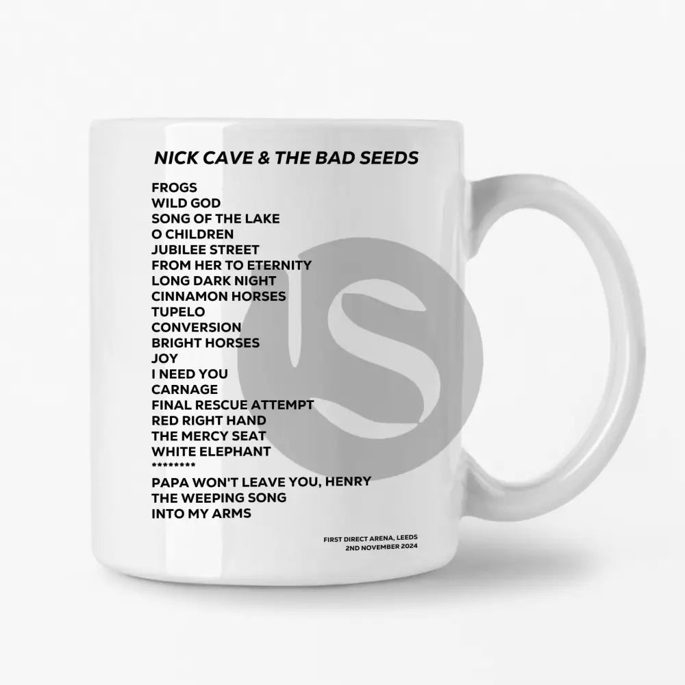 Nick Cave & the Bad Seeds Leeds 2nd November 2024 Setlist Mug - Setlist