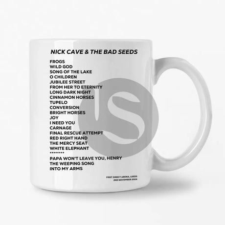 Nick Cave & the Bad Seeds Leeds 2nd November 2024 Setlist Mug - Setlist