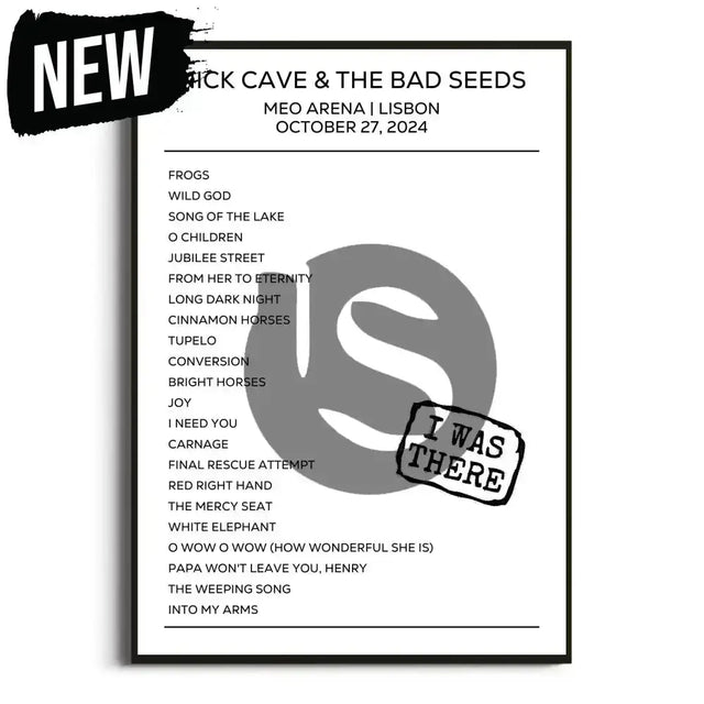 Nick Cave & the Bad Seeds Lisbon 27th October 2024 Setlist - I Was There - Setlist