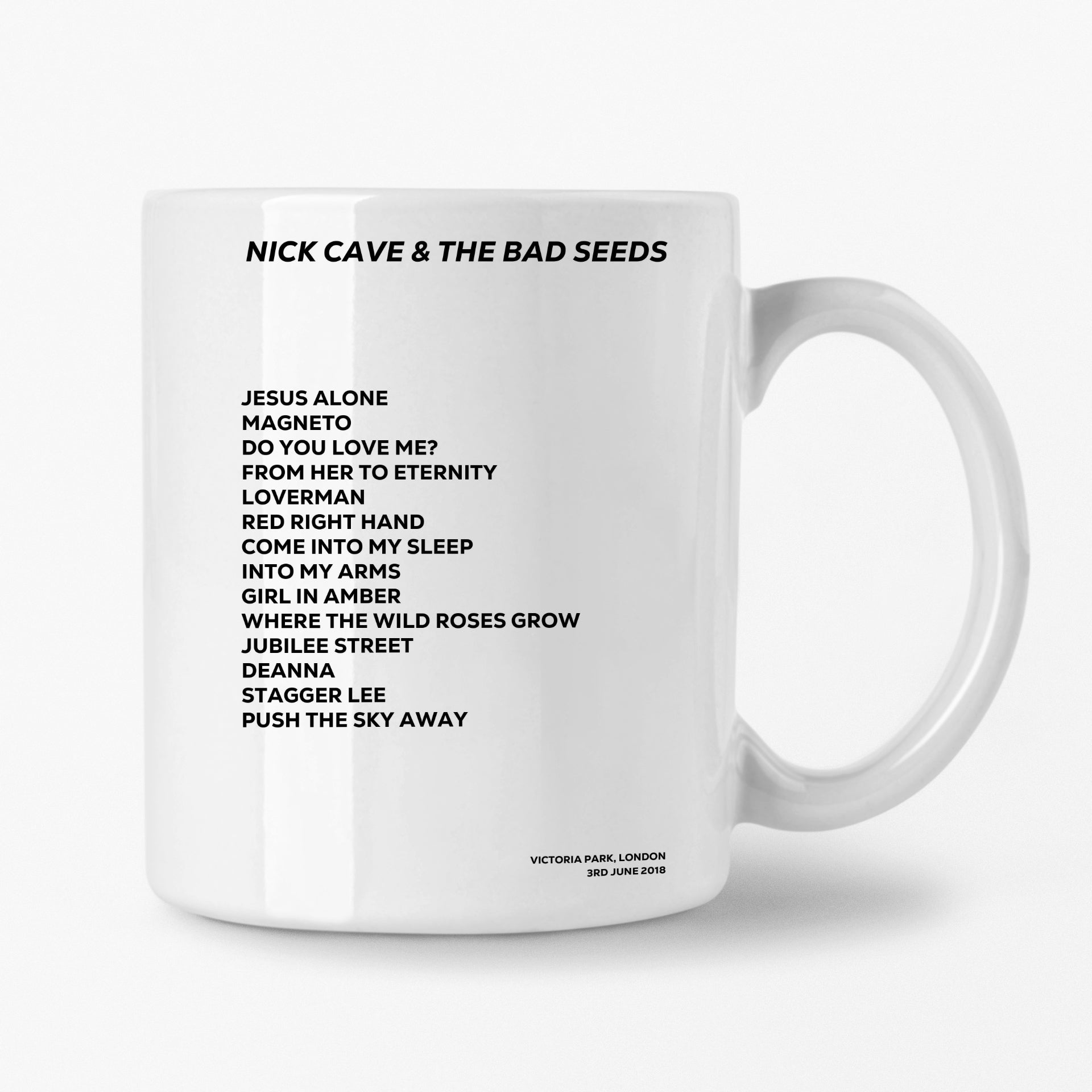 Nick Cave & the Bad Seeds London 3rd June 2018 Setlist Mug - Setlist