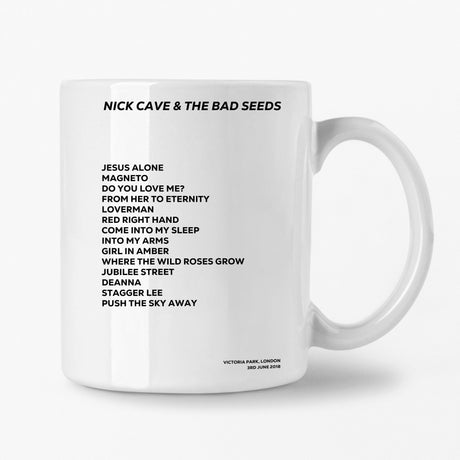 Nick Cave & the Bad Seeds London 3rd June 2018 Setlist Mug - Setlist