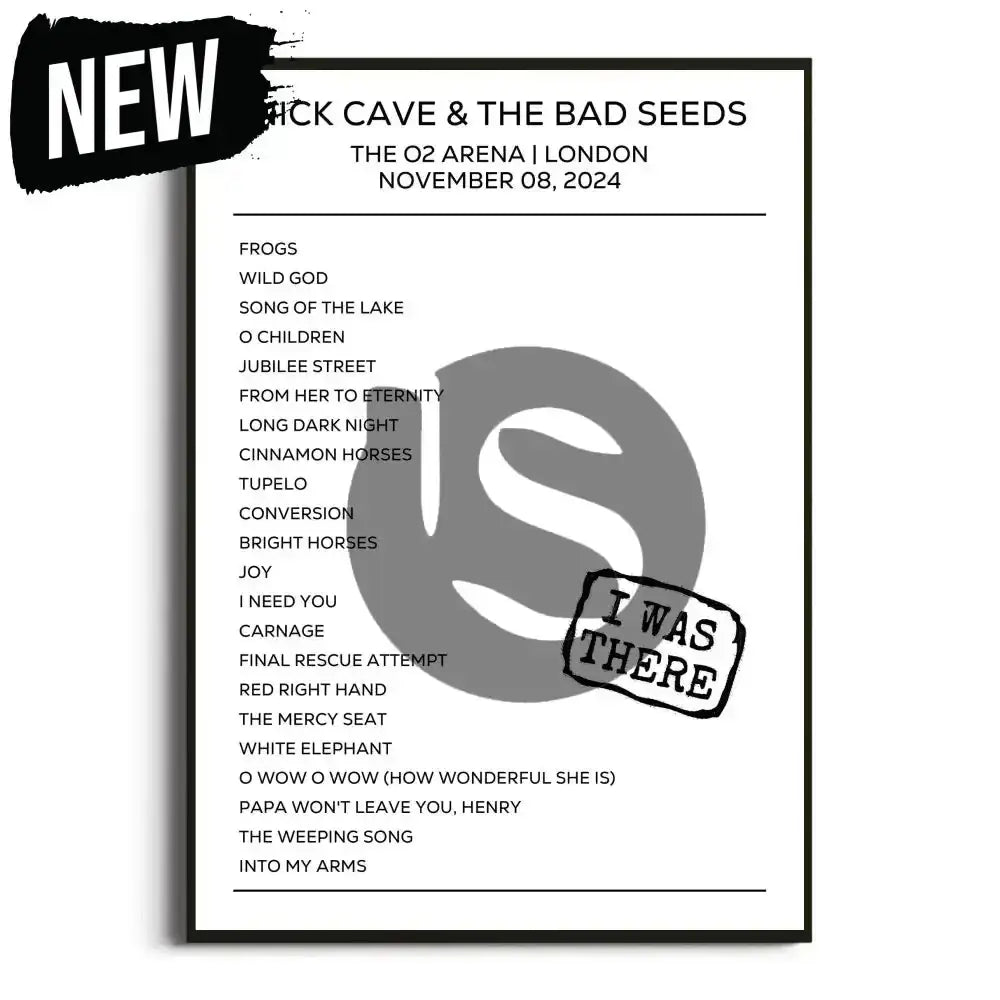 Nick Cave & the Bad Seeds London 8th November 2024 Setlist - I Was There - Setlist