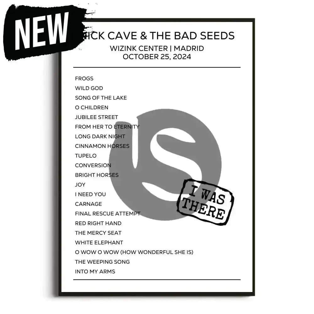 Nick Cave & the Bad Seeds Madrid 25th October 2024 Setlist - I Was There - Setlist