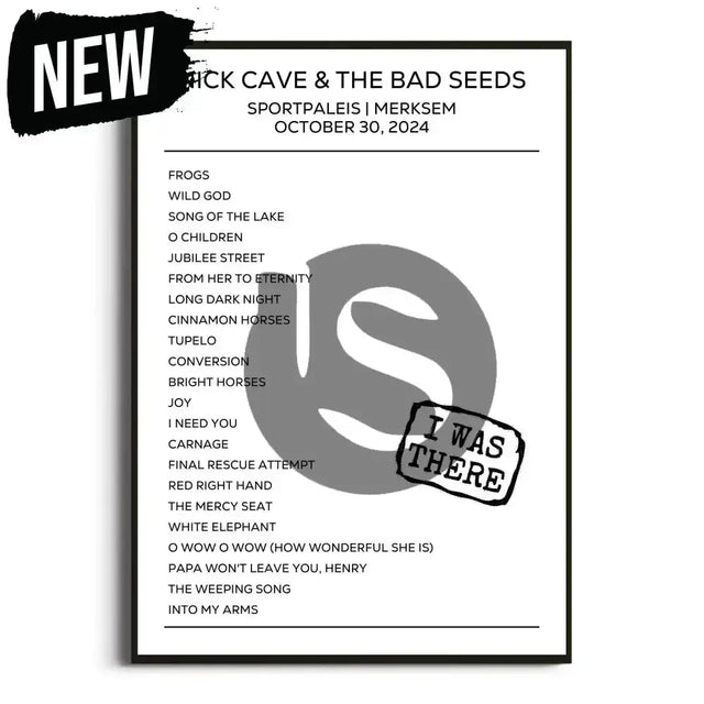 Nick Cave & the Bad Seeds Merksem 30th October 2024 Setlist - I Was There - Setlist