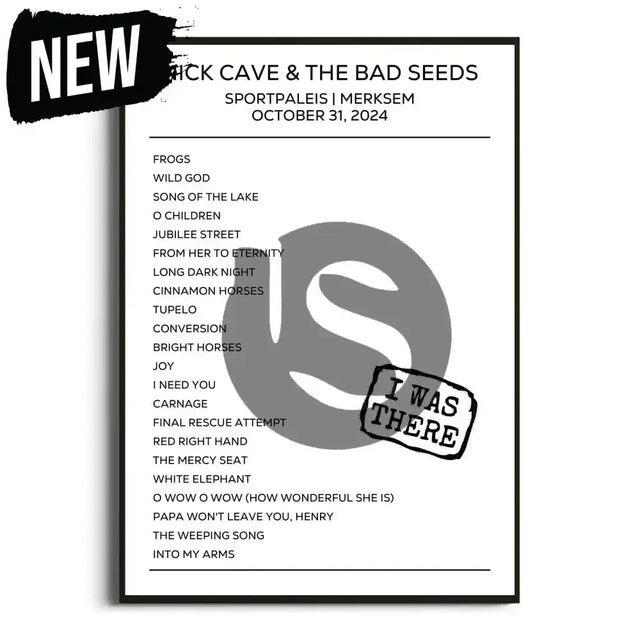 Nick Cave & the Bad Seeds Merksem 31st October 2024 Setlist - I Was There - Setlist