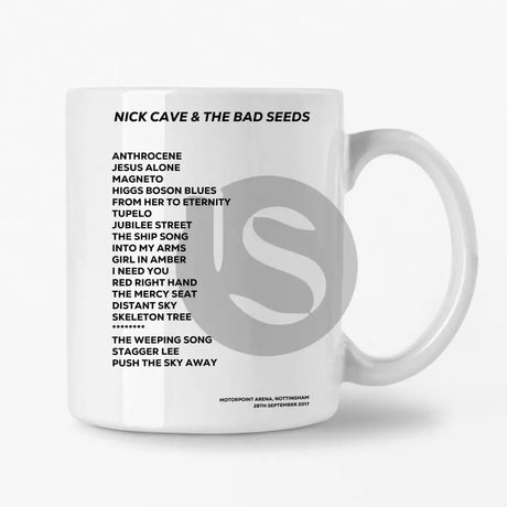 Nick Cave & the Bad Seeds Nottingham 28th September 2017 Setlist Mug - Setlist